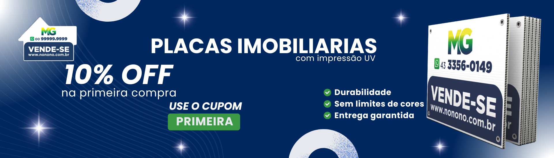 10% de desconto para primeira compra
